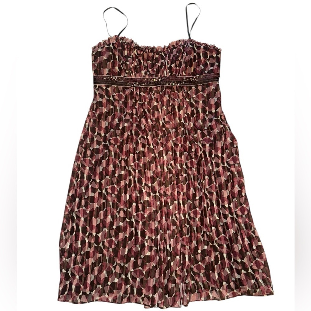NWT BCBG Max Azria Strapless Beaded Waist 100% Silk Dress Sz 8 Orig $249 - Picture 3 of 6